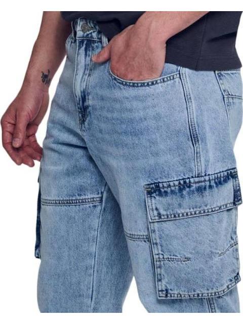 JEANS CARGO BLEACH HARD SODA