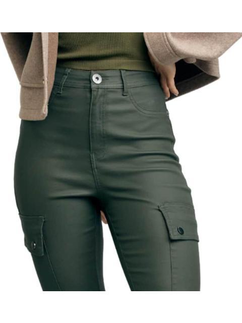 JEANS SUPERSKINNY CINTURA ALTA VERDE OLIVO ATMOSPHERE DNM