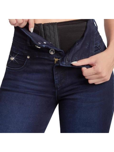 JEANS RECTOS CINTURA ALTA AZUL INDIGO SEVEN JEANS