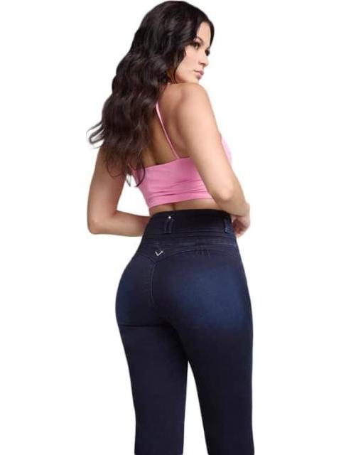 JEANS RECTOS CINTURA ALTA AZUL INDIGO SEVEN JEANS
