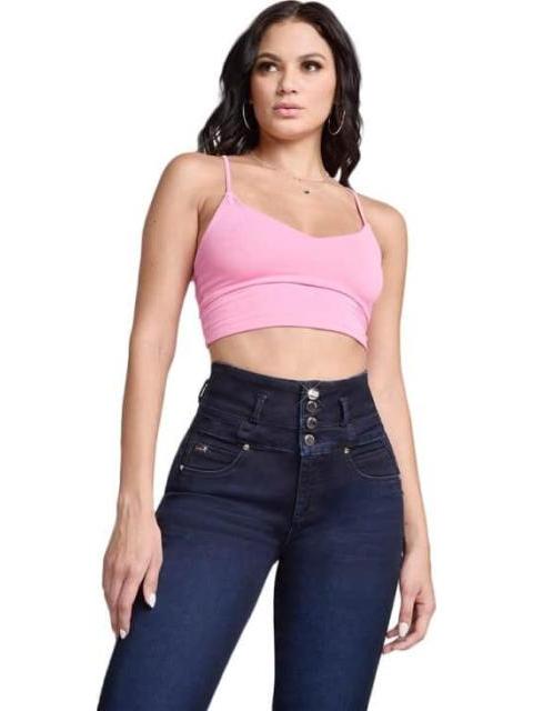 JEANS RECTOS CINTURA ALTA AZUL INDIGO SEVEN JEANS