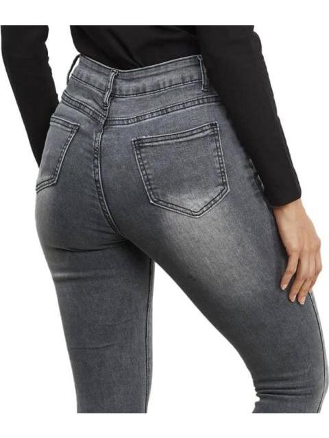 JEANS SUPERSKINNY CINTURA ALTA GRIS ATMOSPHERE DNM