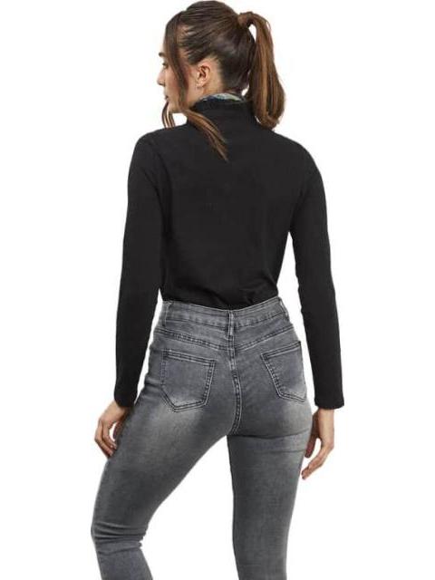 JEANS SUPERSKINNY CINTURA ALTA GRIS ATMOSPHERE DNM
