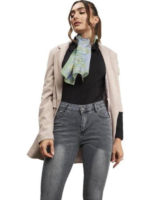 JEANS SUPERSKINNY CINTURA ALTA GRIS ATMOSPHERE DNM