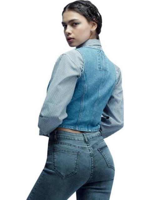 JEANS SUPERSKINNY CINTURA ALTA GRIS ATMOSPHERE DNM