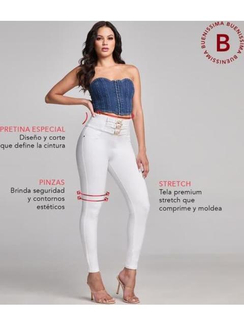 JEANS CINTURA SUPERALTA BLANCO SEVEN JEANS