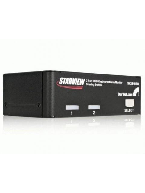 STARTECH  JUEGO CONMUTADOR KVM SV231USB 2 PUERTOS VGA CON CABLES