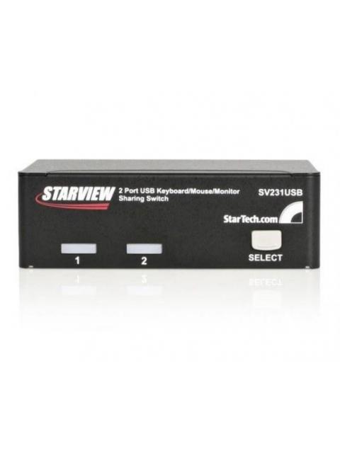 STARTECH  JUEGO CONMUTADOR KVM SV231USB 2 PUERTOS VGA CON CABLES