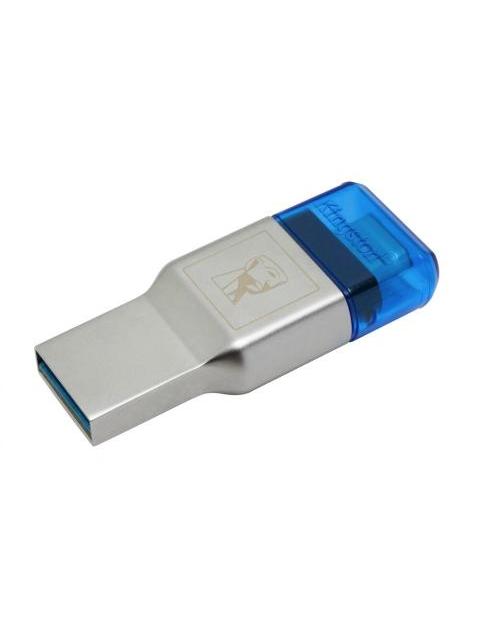KINGSTON LECTOR DE MEMORIA MOBILELITE DUO 3C MICROSD USB 3.0 10MBIT-S AZUL-PLATA