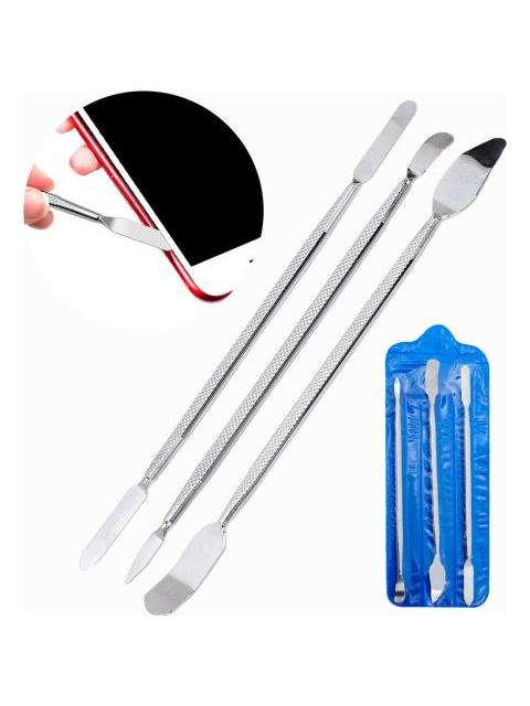 KIT 3 PALANCAS PARA REPARACION Y DESMONTAJE DE CELULARES Y TABLETS SPUDGER DE ACERO DOBLE PUNTA
