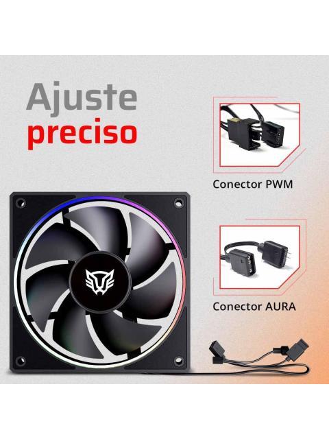 KIT 3 VENTILADORES 120MM EOLOX BORA EXB85R BALAM RUSH AZENDER SERIES VELOCIDAD 6001800 RPM NIVEL DE RUIDO 28DB