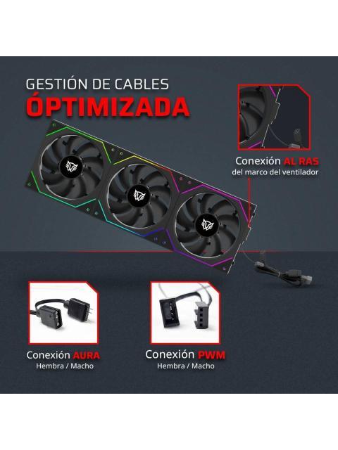 KIT 3 VENTILADORES 120MM EOLOX LINK EXL95 BALAM RUSH LEGEND SERIES