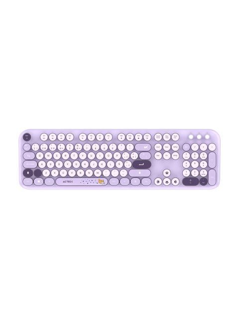 KIT DE TECLADO Y MOUSE ACTECK CREATOR CHIC K- COLORS MK485 INALAMBRICO RF INALAMBRICO MORADO ESPANOL