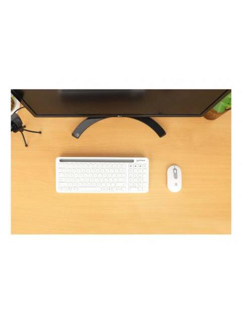KIT DE TECLADO Y MOUSE MANHATTAN 180580 INALAMBRICO RF INALAMBRICO-BLUETOOTH BLANCO INGLES
