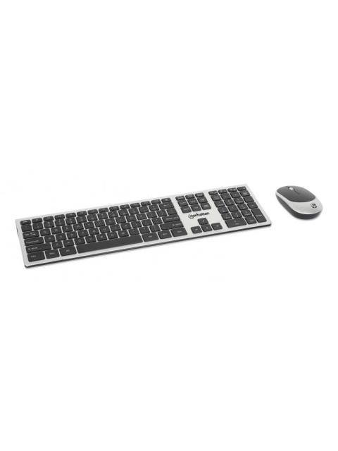 KIT DE TECLADO Y MOUSE MANHATTAN MWK7400 INALAMBRICO RF INALAMBRICO MULTICOLOR ESPANOL