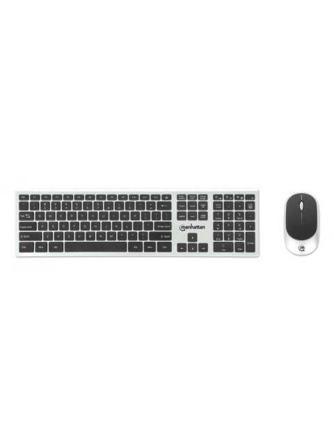 KIT DE TECLADO Y MOUSE MANHATTAN MWK7400 INALAMBRICO RF INALAMBRICO MULTICOLOR ESPANOL