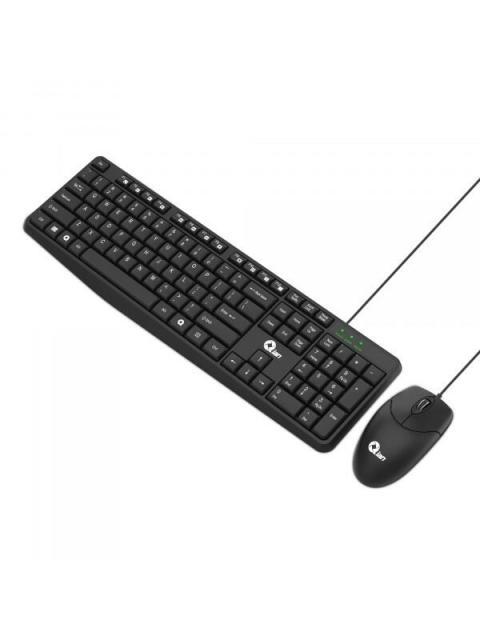 KIT DE TECLADO Y MOUSE QIAN QKX-20603 ALAMBRICO USB NEGRO (ESPANOL)