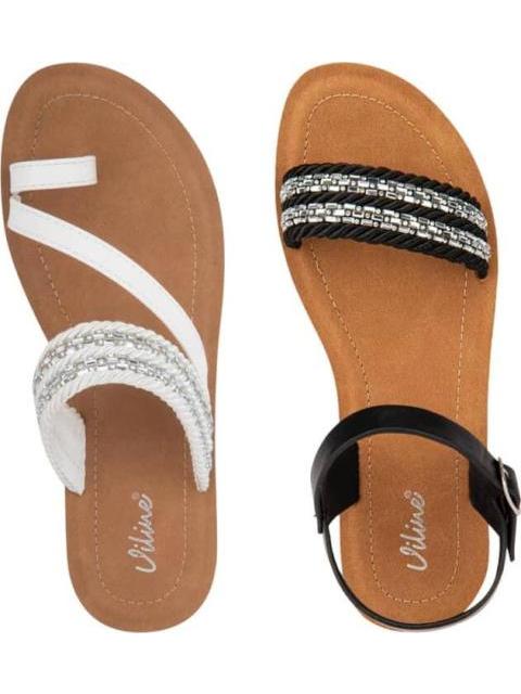 KIT SANDALIAS CON BRILLOS MULTICOLOR VI LINE