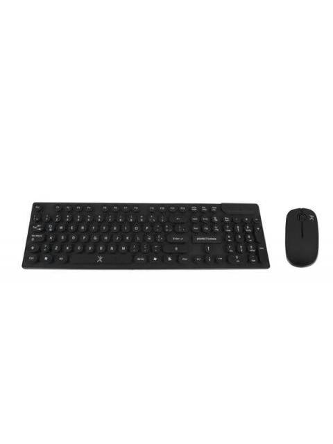 KIT DE TECLADO Y MOUSE PERFECT CHOICE BLACK ROUND INALAMBRICO USB NEGRO (ESPANOL)