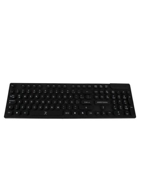 KIT DE TECLADO Y MOUSE PERFECT CHOICE BLACK ROUND INALAMBRICO USB NEGRO (ESPANOL)