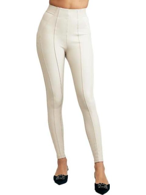 LEGGINGS EFECTO PIEL MARFIL HOLLY LAND