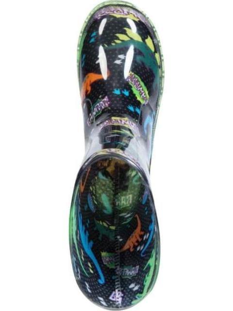 BOTA DE LLUVIA DINOSAURIO NEGRO SCHATZ KIDS