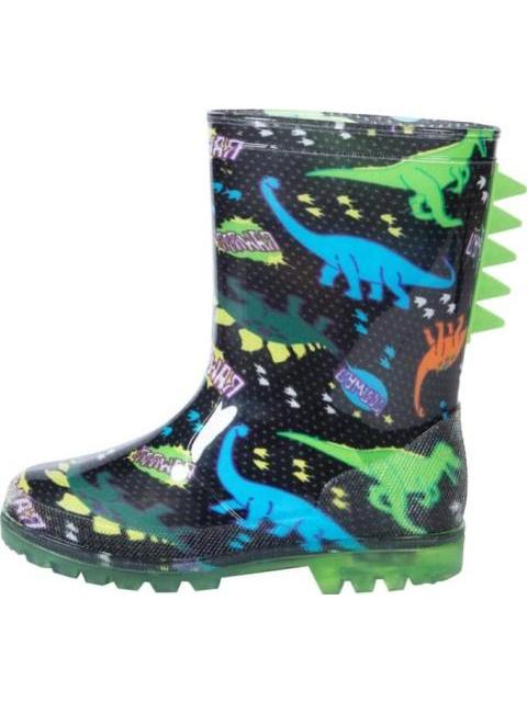 BOTA DE LLUVIA DINOSAURIO NEGRO SCHATZ KIDS