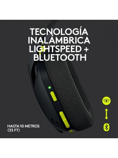 LOGITECH AUDIFONOS GAMER G435 PARA PC-PS4-PS5 INALAMBRICO USB-A NEGRO