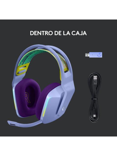 LOGITECH AUDIFONOS GAMER G733 7.1 PARA PS4-PC INALAMBRICO USB LILA