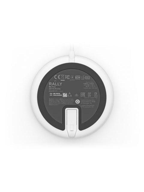 LOGITECH MICROFONO DE MESA PARA CONFERENCIAS RALLY MIC POD ALAMBRICO BLANCO