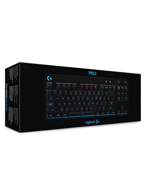 LOGITECH TECLADO GAMER G PRO RGB MECANICO SWITCH GX BLUE ALAMBRICO NEGRO (INGLES)