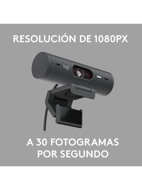 LOGITECH WEBCAM BRIO 500 CON MICROFONO 4MP 1920 X 1080 PIXELES USB-C NEGRO
