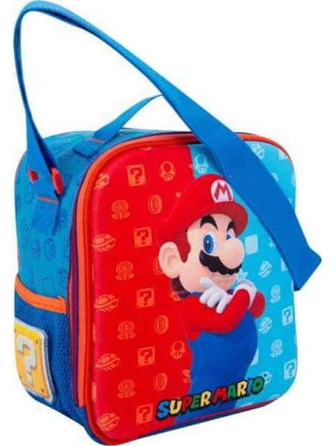 LONCHERA ESCOLAR SUPERMARIO ROJO MARIO BROS