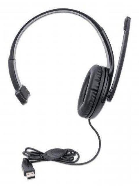 MAHATTAN MONOAURAL 179874 ALAMBRICO 1.5 METROS USB-A NEGRO