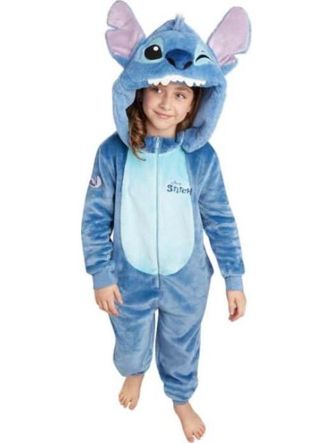 MAMELUCO STITCH CAPUCHA DESMONTABLE AZUL DISNEY