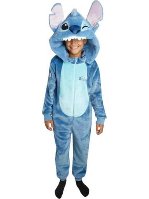 MAMELUCO STITCH CAPUCHA ESMONTABLE AZUL DISNEY