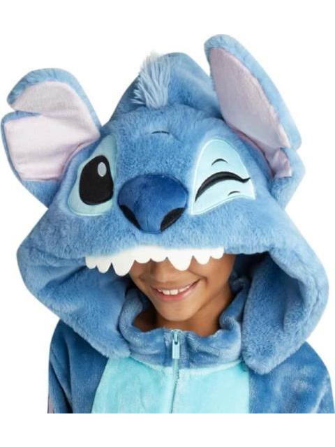 MAMELUCO STITCH CAPUCHA ESMONTABLE AZUL DISNEY