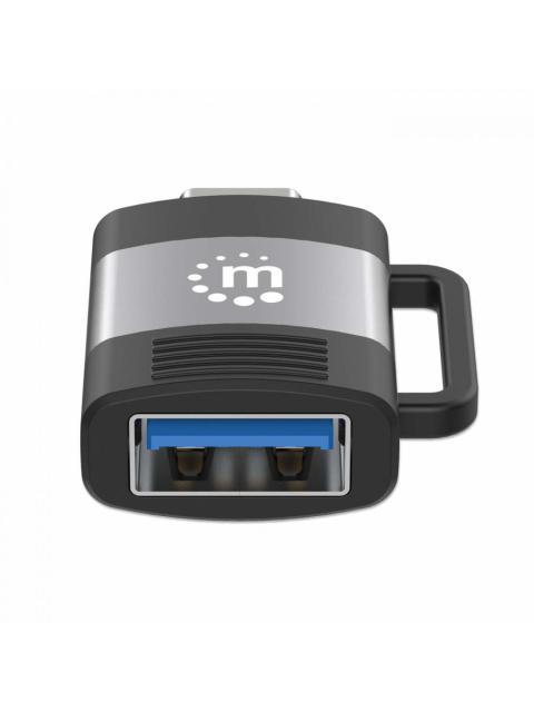 MANHATTAN ADAPTADOR USB 3.0 MACHO - USB C HEMBRA NEGRO-GRIS