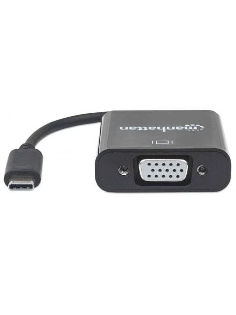 MANHATTAN ADAPTADOR USB-C 3.1 MACHO - VGA HEMBRA NEGRO