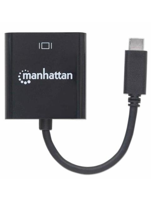 MANHATTAN ADAPTADOR USB-C 3.1 MACHO - VGA HEMBRA NEGRO
