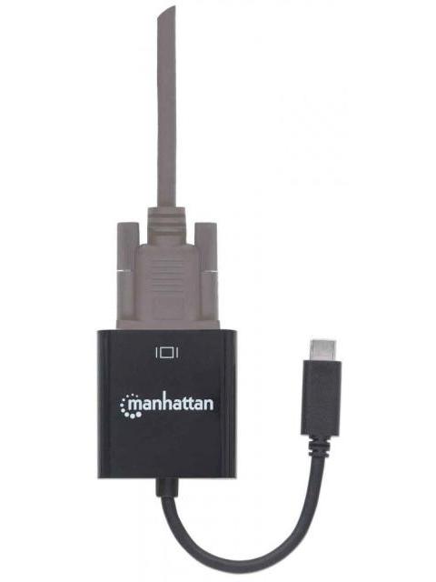 MANHATTAN ADAPTADOR USB-C 3.1 MACHO - VGA HEMBRA NEGRO