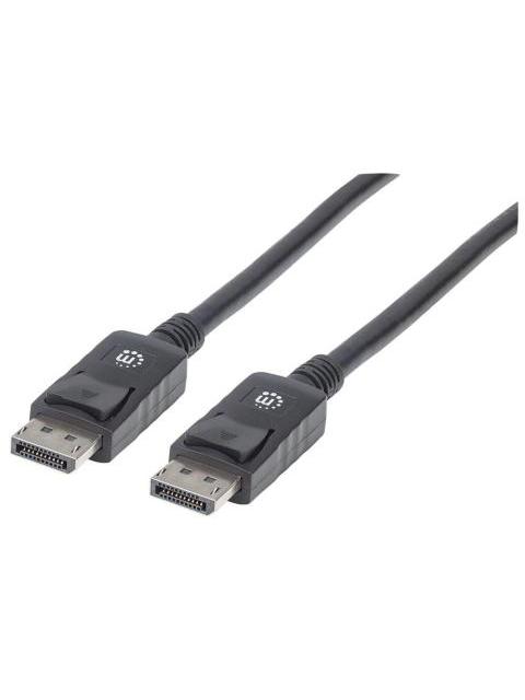 MANHATTAN CABLE DISPLAYPORT 1.2 MACHO - DISPLAYPORT 1.2 MACHO 4K 60HZ 3 METROS NEGRO