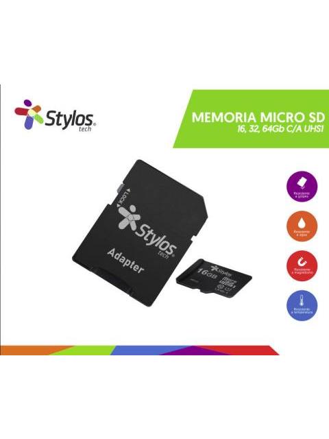 MEMORIA FLASH STYLOS STMSDA3B 64GB MICROSD
