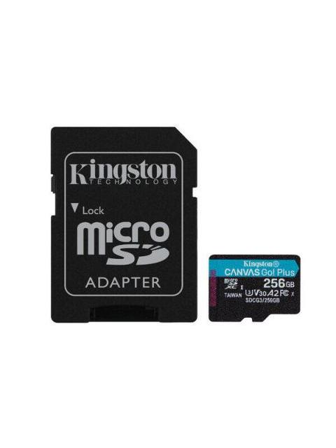 MEMORIA FLASH KINGSTON CANVAS GO! PLUS 256GB MICROSDXC UHS-I CLASE 10 CON ADAPTADOR