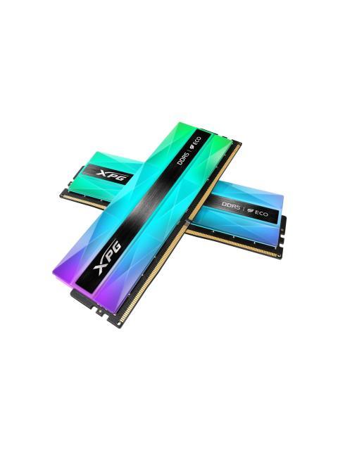 MEMORIA RAM ADATA XPG LANCER NEON RGB DDR5 KIT 2X16GB UDIMM 7200MT-S. DISIPADOR DE ALUMINIO GRIS PLATEADO. AX5U7200C3416GDCLANRSG