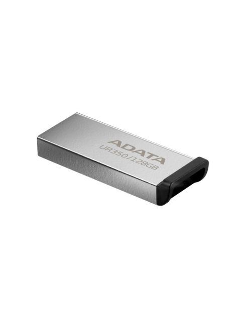 MEMORIA USB DE 128GB UR350 3.2 GEN 1 (RETROCOMPATIBLE 3.0 Y 2.0) DISENO ELEGANTE SIN TAPA. COLOR METALICO NEGRO. UR350128GRSR-BK