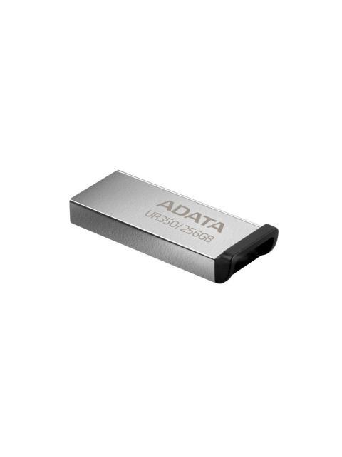 MEMORIA USB DE 256GB UR350 3.2 GEN 1 (RETROCOMPATIBLE 3.0 Y 2.0) DISENO ELEGANTE SIN TAPA. COLOR METALICO NEGRO. UR350256GRSR-BK
