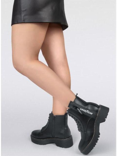 BOTA MILITAR FRASE LATERAL NEGRO GOODYEAR