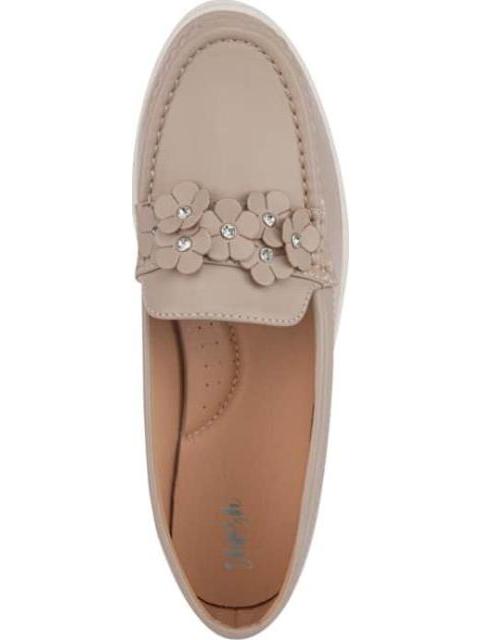 MOCASIN CON FLORES NUDE SHOSH