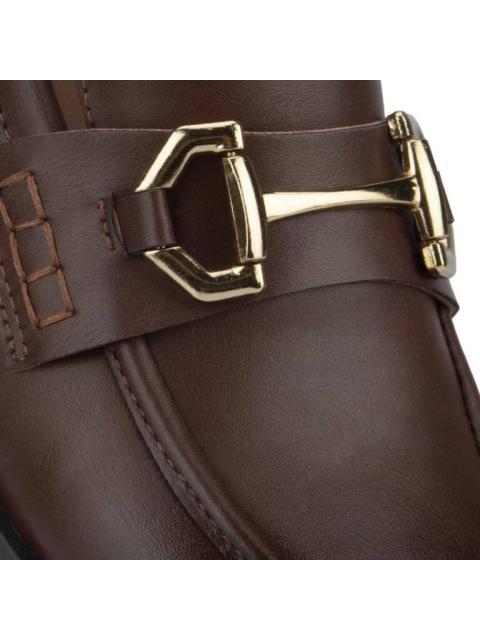 MOCASIN CON HERRAJE CAFE VI LINE FASHION